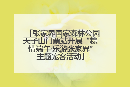张家界国家森林公园天子山门票站开展“粽情端午·乐游张家界”主题宠客活动
