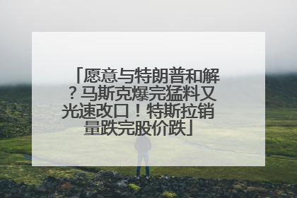 愿意与特朗普和解？马斯克爆完猛料又光速改口！特斯拉销量跌完股价跌