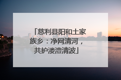 慈利县阳和土家族乡：净网清河，共护溇澧清波