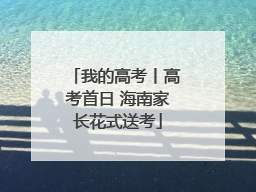 我的高考丨高考首日 海南家长花式送考