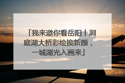 我来邀你看岳阳丨洞庭湖大桥彩绘换新颜，一城湖光入画来
