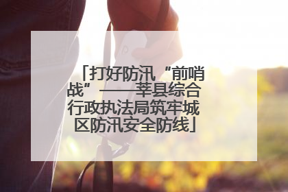 打好防汛“前哨战”——莘县综合行政执法局筑牢城区防汛安全防线