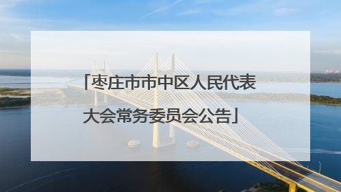 枣庄市市中区人民代表大会常务委员会公告