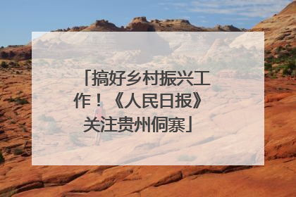 搞好乡村振兴工作！《人民日报》关注贵州侗寨