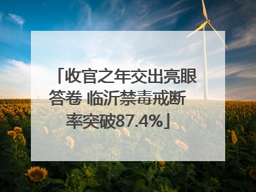 收官之年交出亮眼答卷 临沂禁毒戒断率突破87.4%