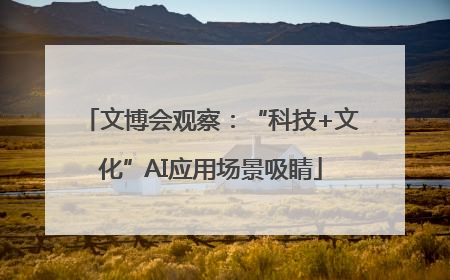 文博会观察：“科技+文化”AI应用场景吸睛