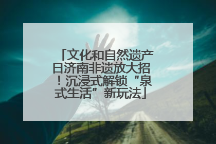 文化和自然遗产日济南非遗放大招！沉浸式解锁“泉式生活”新玩法