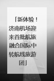 新体验！济南机场迎来首批航旅融合国际中转航线旅游团