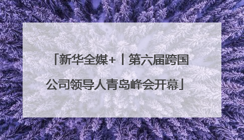 新华全媒+丨第六届跨国公司领导人青岛峰会开幕