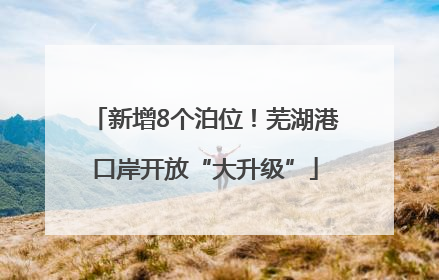 新增8个泊位！芜湖港口岸开放“大升级”