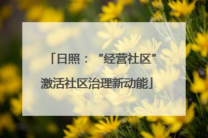 日照：“经营社区”激活社区治理新动能