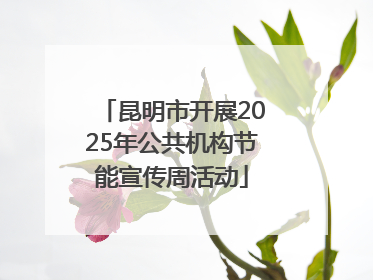 昆明市开展2025年公共机构节能宣传周活动