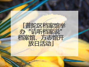 普陀区档案馆举办“请听档案说”档案馆、方志馆开放日活动