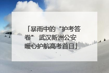 暴雨中的“护考答卷” 武汉新洲公安暖心护航高考首日