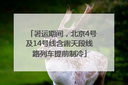 暑运期间，北京4号及14号线含露天段线路列车提前制冷