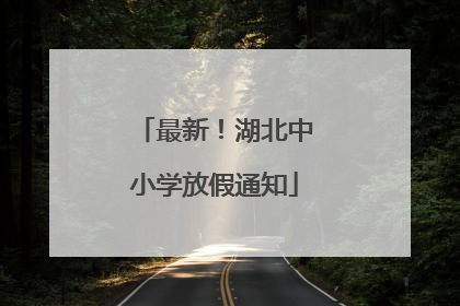 最新！湖北中小学放假通知