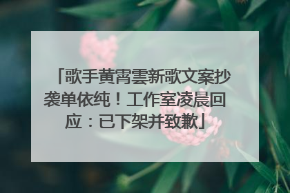 歌手黄霄雲新歌文案抄袭单依纯！工作室凌晨回应：已下架并致歉