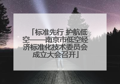 标准先行 护航低空——南京市低空经济标准化技术委员会成立大会召开