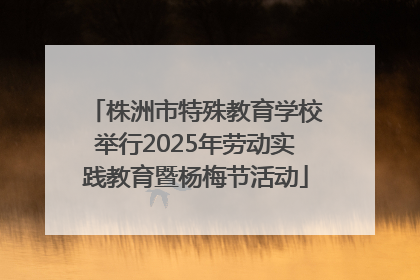 株洲市特殊教育学校举行2025年劳动实践教育暨杨梅节活动