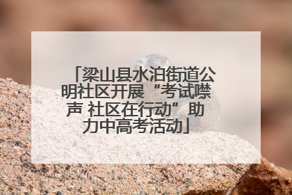 梁山县水泊街道公明社区开展“考试噤声 社区在行动”助力中高考活动
