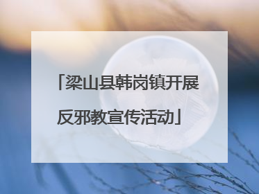 梁山县韩岗镇开展反邪教宣传活动