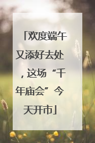 欢度端午又添好去处，这场“千年庙会”今天开市