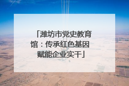 潍坊市党史教育馆：传承红色基因 赋能企业实干