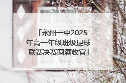 永州一中2025年高一年级班级足球联赛决赛圆满收官