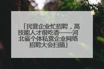 民营企业忙招聘，高技能人才很吃香——河北省个体私营企业网络招聘大会扫描