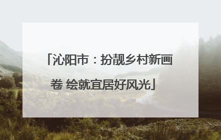 沁阳市：扮靓乡村新画卷 绘就宜居好风光