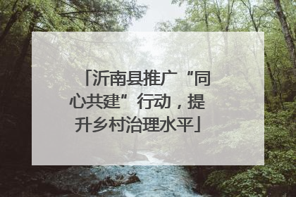 沂南县推广“同心共建”行动，提升乡村治理水平