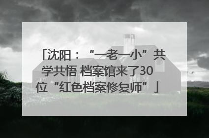 沈阳：“一老一小”共学共悟 档案馆来了30位“红色档案修复师”