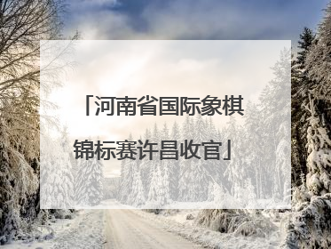 河南省国际象棋锦标赛许昌收官