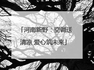 河南新野：空调送清凉 爱心筑未来