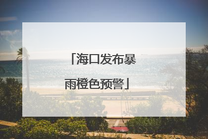 海口发布暴雨橙色预警