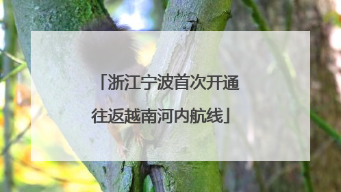 浙江宁波首次开通往返越南河内航线