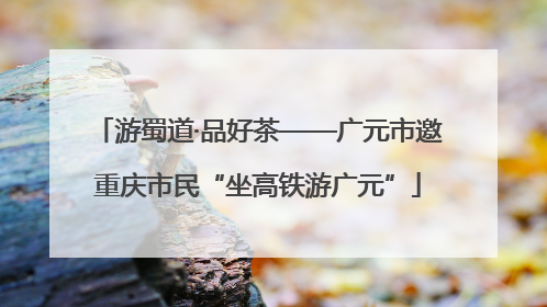 游蜀道·品好茶——广元市邀重庆市民“坐高铁游广元”