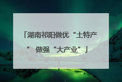湖南祁阳做优“土特产” 做强“大产业”