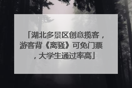 湖北多景区创意揽客，游客背《离骚》可免门票，大学生通过率高