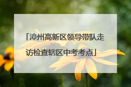 漳州高新区领导带队走访检查辖区中考考点