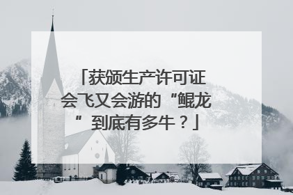 获颁生产许可证 会飞又会游的“鲲龙”到底有多牛？