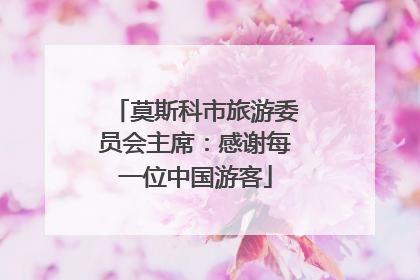 莫斯科市旅游委员会主席：感谢每一位中国游客