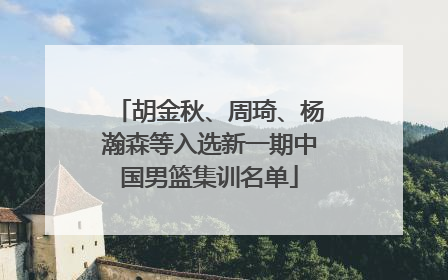 胡金秋、周琦、杨瀚森等入选新一期中国男篮集训名单