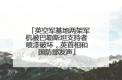 英空军基地两架军机被巴勒斯坦支持者喷漆破坏，英首相和国防部发声