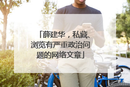 薛建华，私藏、浏览有严重政治问题的网络文章