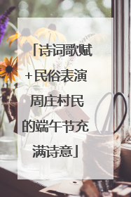 诗词歌赋+民俗表演 周庄村民的端午节充满诗意