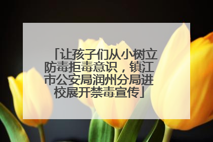让孩子们从小树立防毒拒毒意识，镇江市公安局润州分局进校展开禁毒宣传