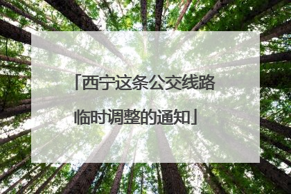 西宁这条公交线路临时调整的通知
