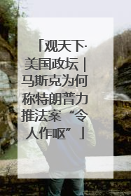 观天下·美国政坛｜马斯克为何称特朗普力推法案“令人作呕”