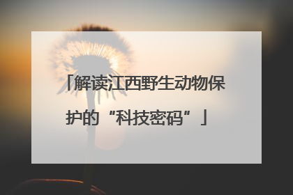 解读江西野生动物保护的“科技密码”